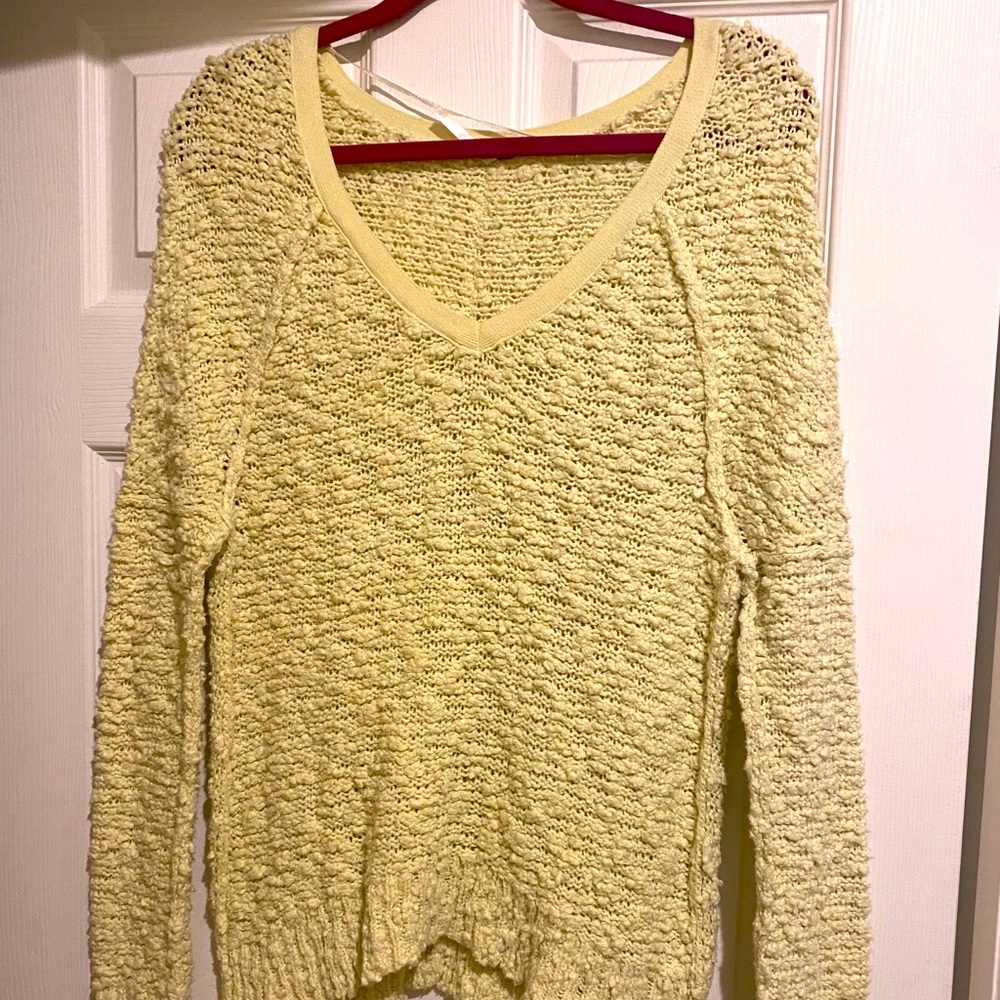 Free People Sweater - light pastel yellow